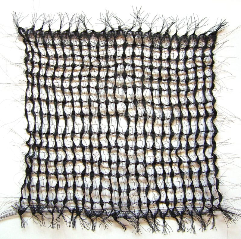 black open weave square