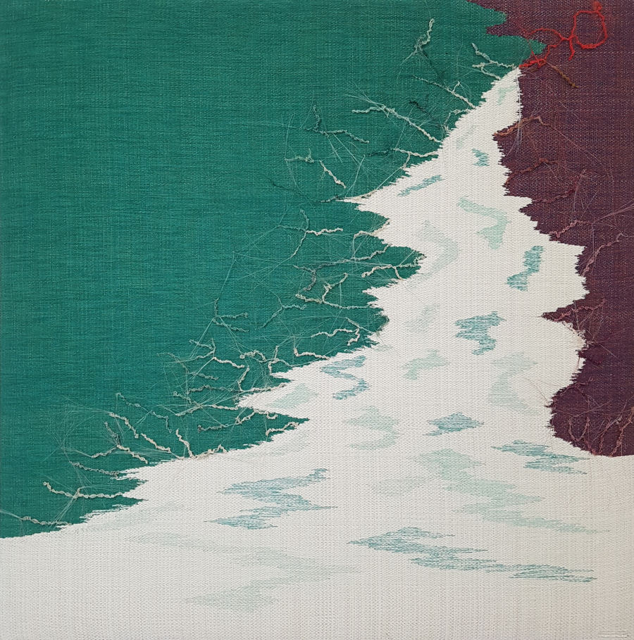 green white dark red textiles