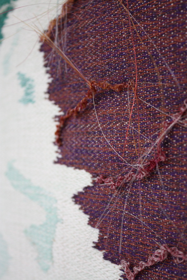 afb detail knotted horsehair onto weaving